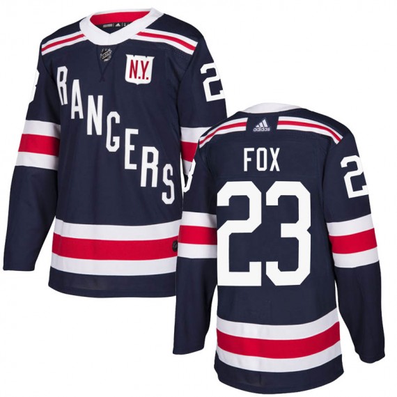 Men's New York Rangers #23 Adam Fox Navy Winter Classic Home Stitched Jersey